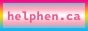 Small graphic showing helphen.ca in pink text over a transgender flag, with a pansexual-gradient border.